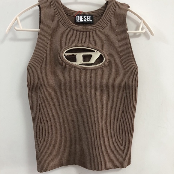 Diesel  Rib knit viscose polyester-blend tank top - Picture 1 of 5